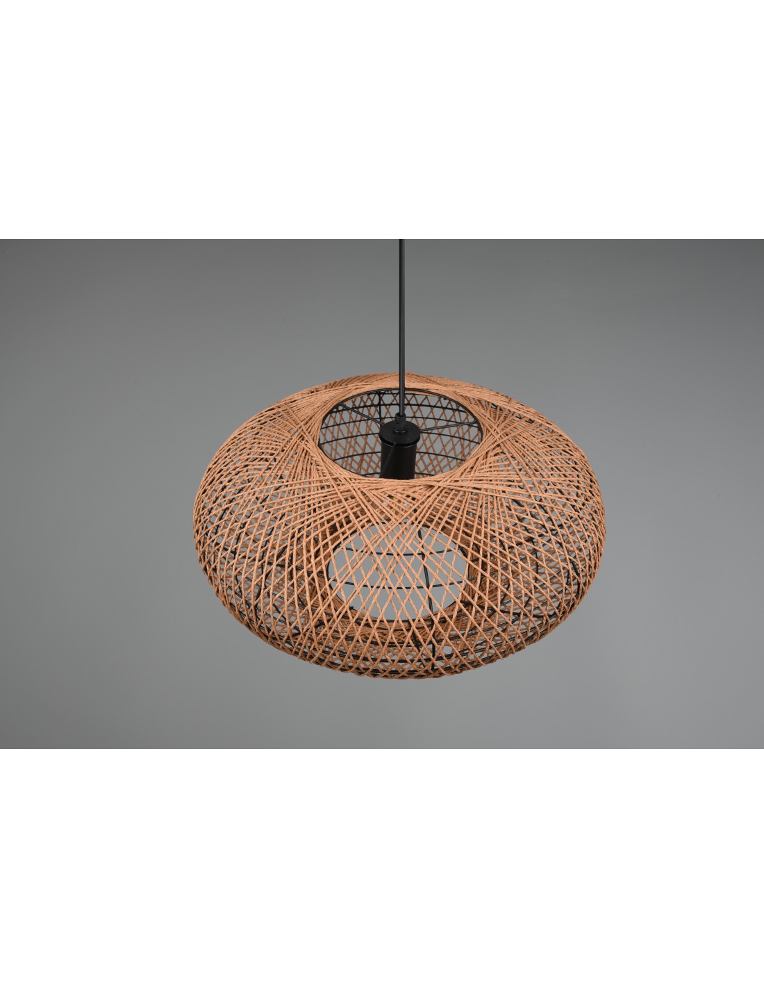Pantalla colgante para casa de vacaciones, fibras naturales, Hedda Trio Lighting