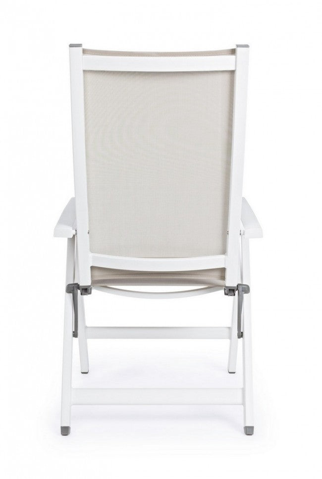 CRUISE Sillón plegable de exterior blanco 59x71x h 113 cm