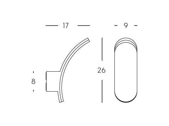 Aplique 12W LED 4000K grafito línea coma