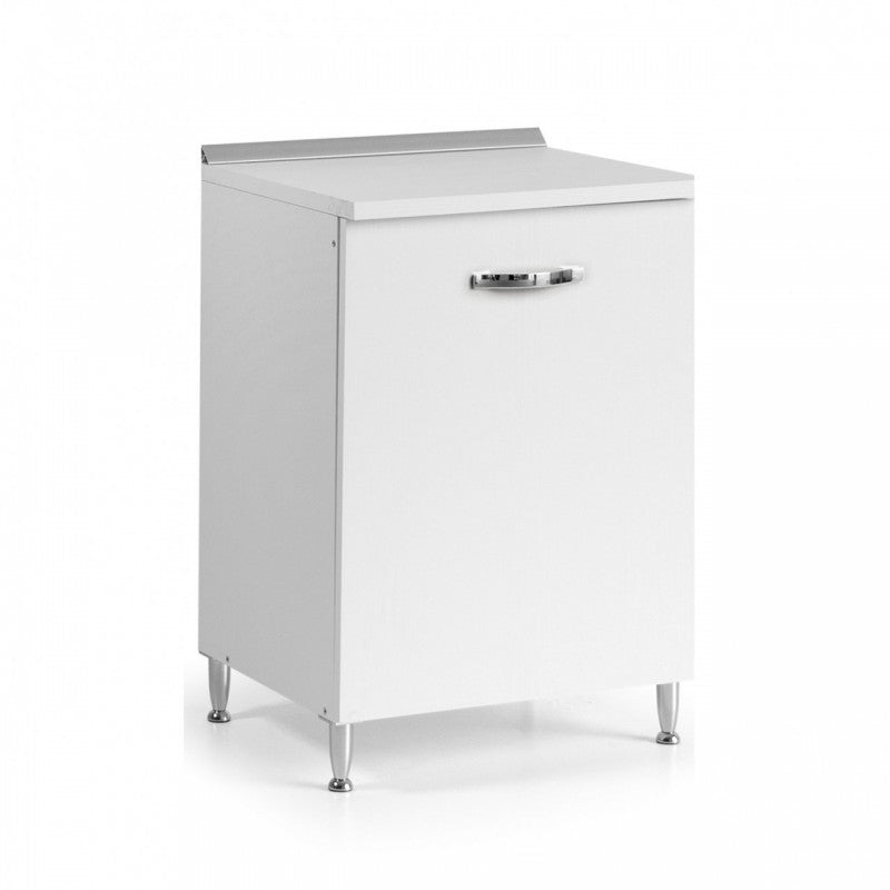 Base de cocina con 1 puerta en fresno blanco 60x50xH 85 cm