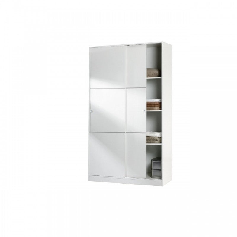 Armario 2 Puertas Correderas 120 x 50 x 200 cm Kit Blanco