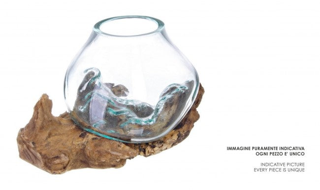 4x Radice Legno Nat C-Jarrón 9731