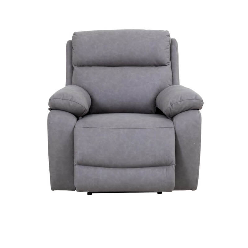 Sillón reclinable eléctrico Sevilla Nabuk gris claro