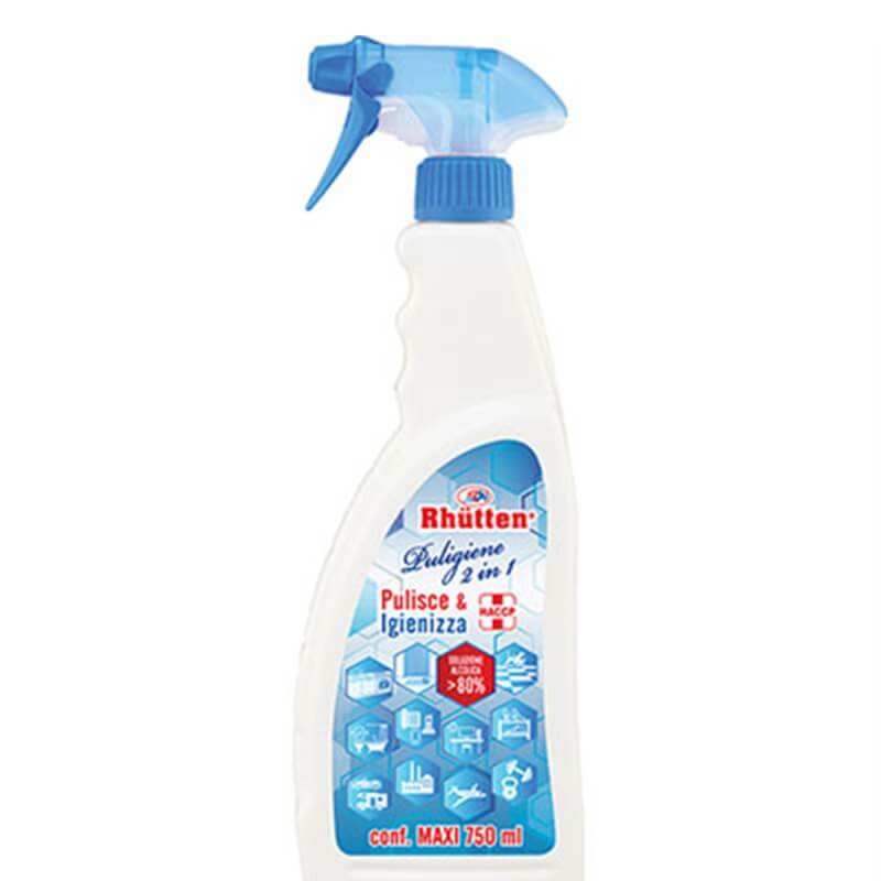 Limpiador Higienizante 2 En 1 Spray Rhutten 750 Ml Haccp