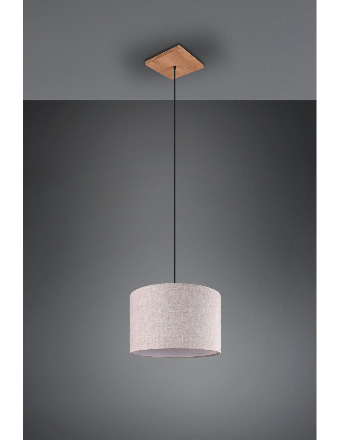 Elmau Suspensión 1xE27 Níquel Y Arena pantalla Ø35 cm Trio Lighting