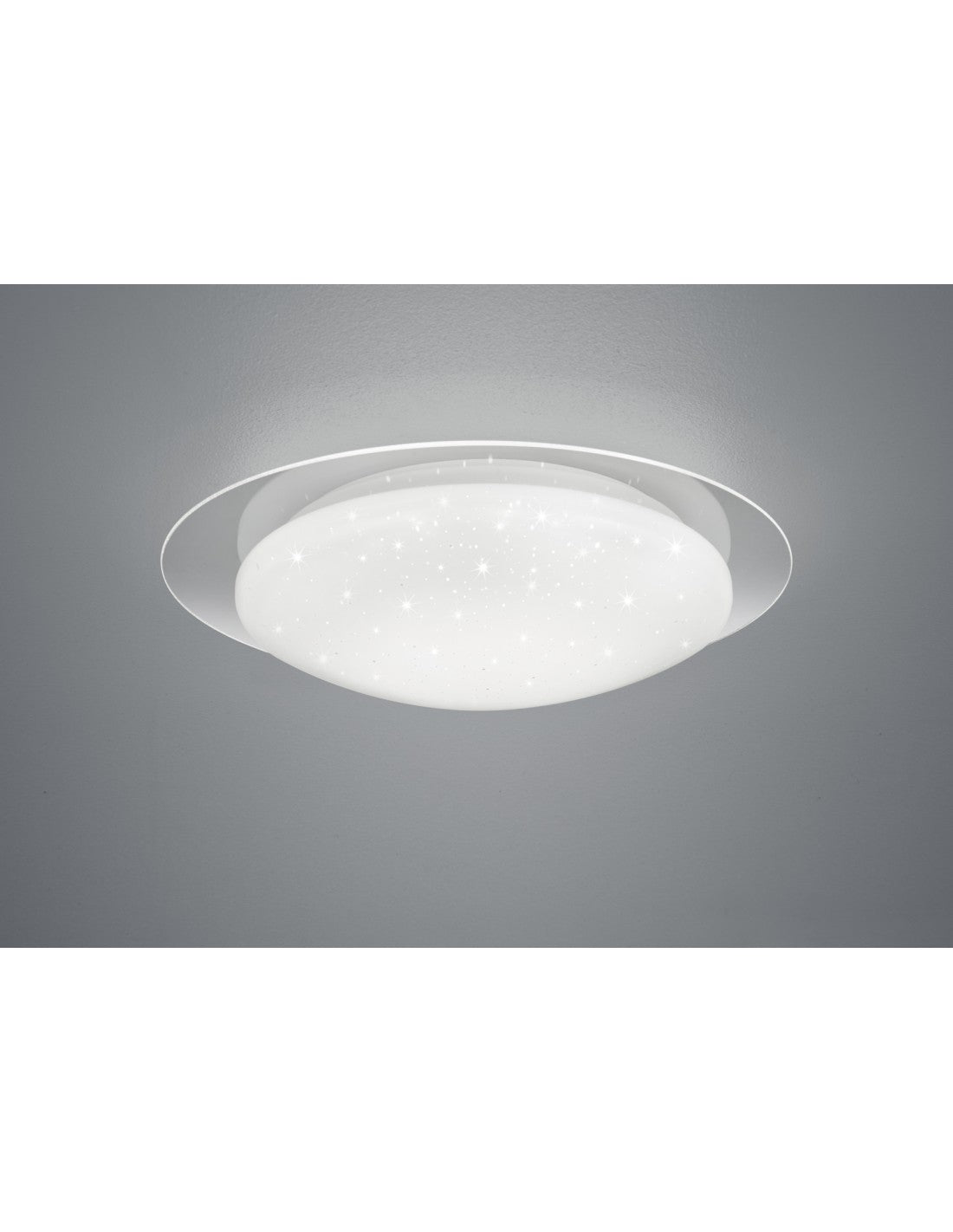 Lámpara de techo LED moderna regulable con efecto de estrella brillante Frodo blanco Ø48 cm Trio Lighting