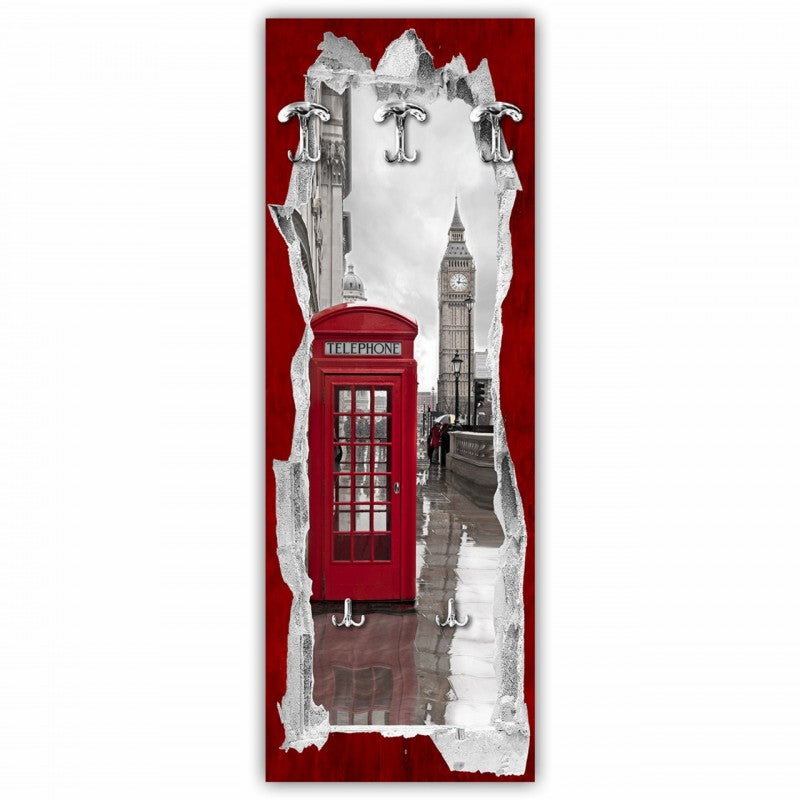 Perchero entrada Telephone Box 46x125 cm