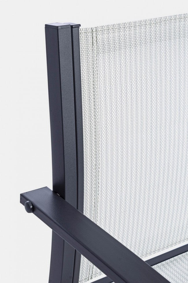 Conjunto de salón de jardín de 3 piezas de metal Auri antracita