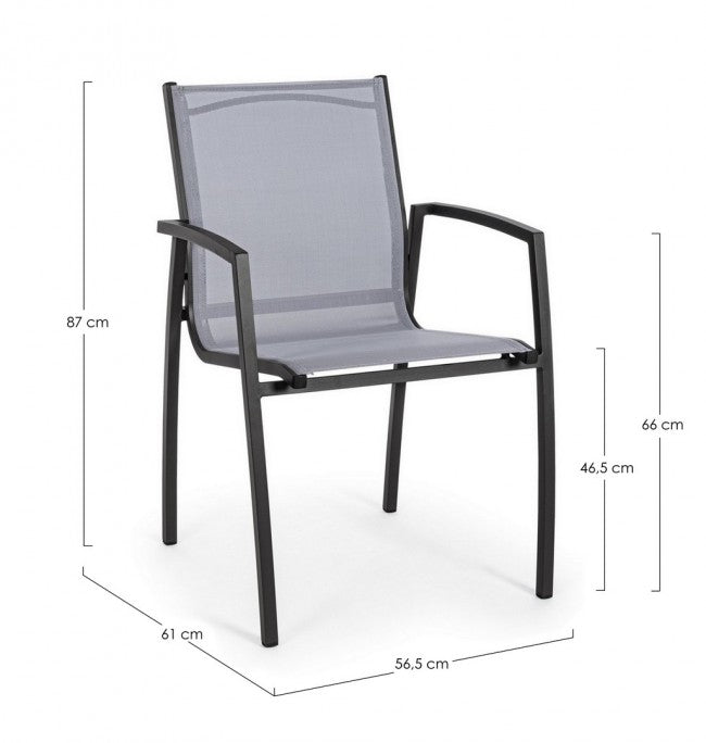 6x Silla C-Br Hilla Antracita Lh32 -