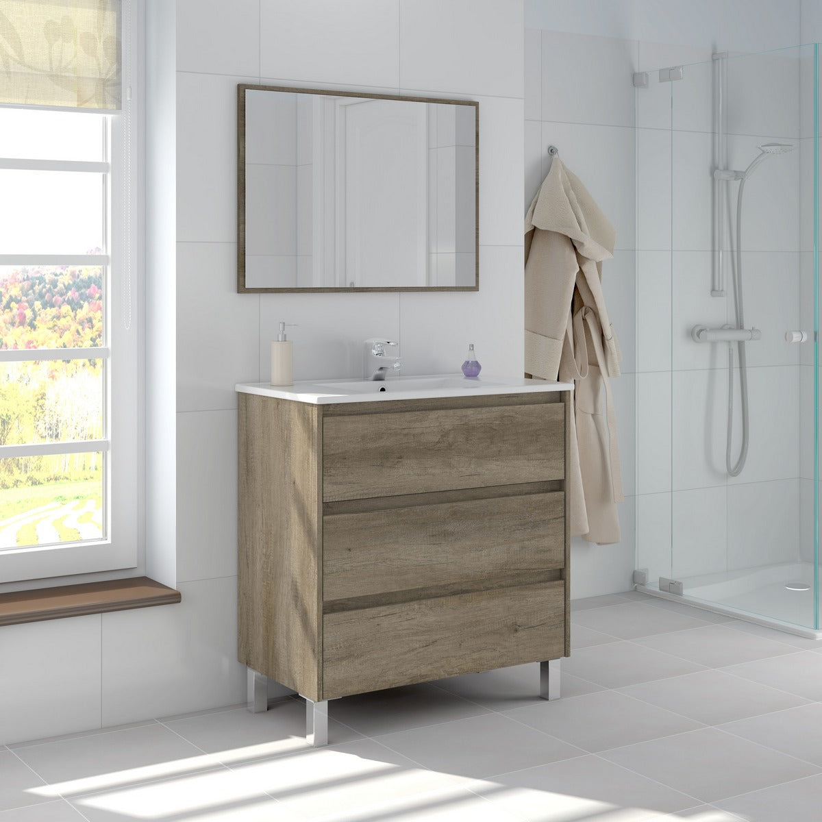 Mueble de baño Dakota/Drake 3 cajones (Para montar)