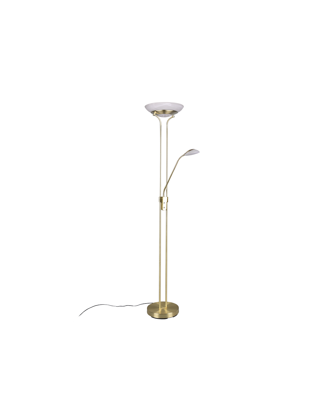 Lámpara de pie Led con punto de lectura de doble iluminación Orson Brass Trio Lighting