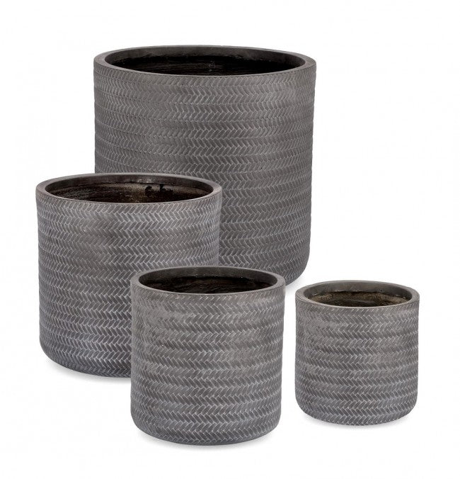 Set4 P.Vase Tressage Cil Antracita