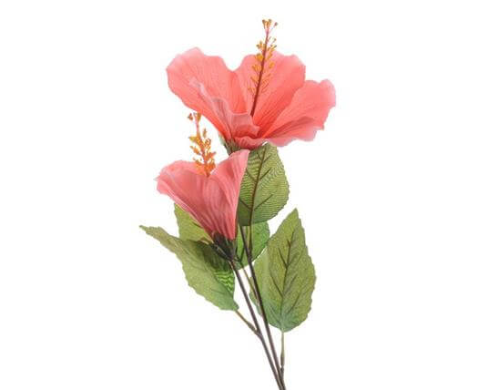 Rama De Hibisco Artificial 25X71Cm Decoración Interior Al Aire Libre Rosada Del Hogar