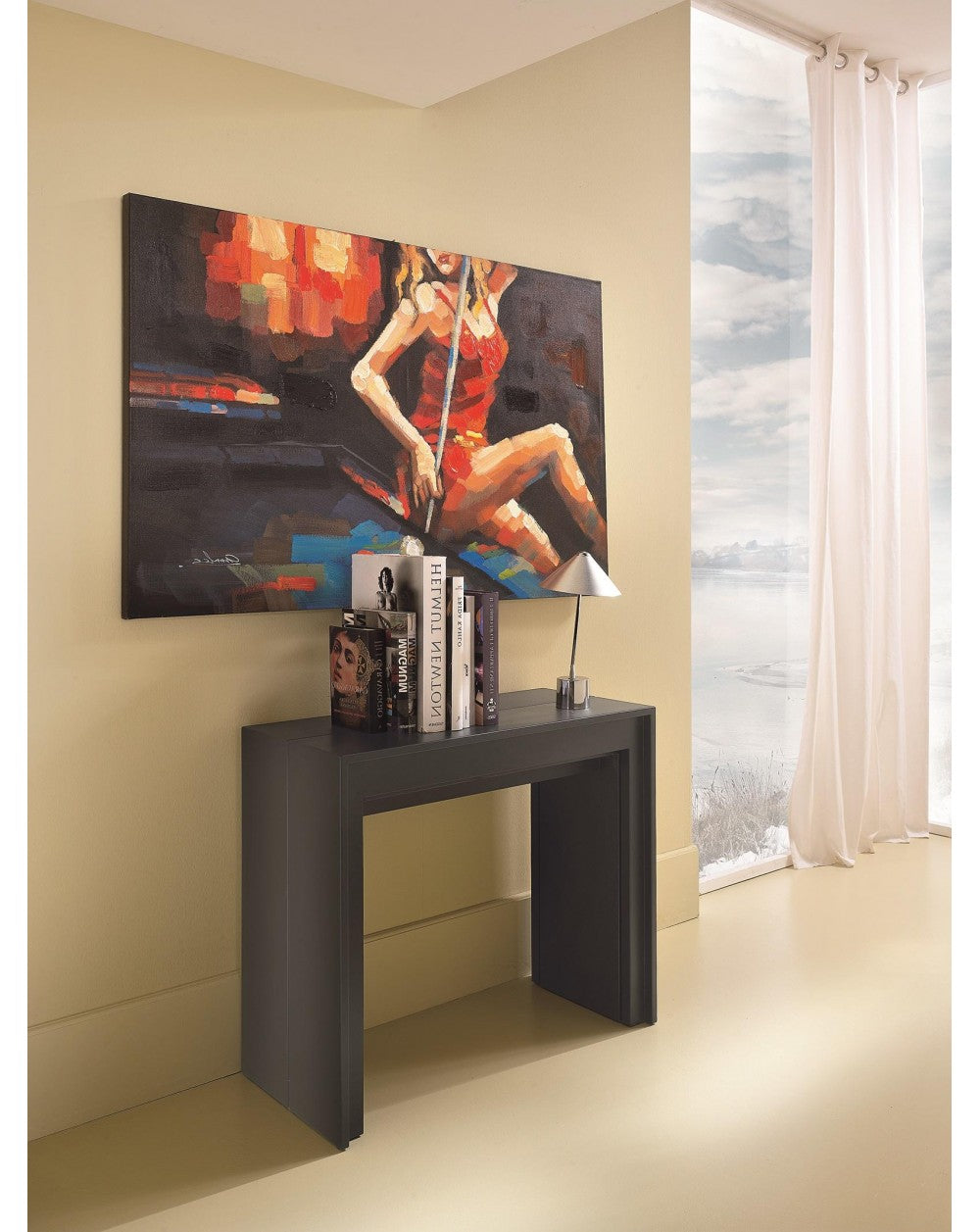 Consola extensible Pinocho STS en mdf negro