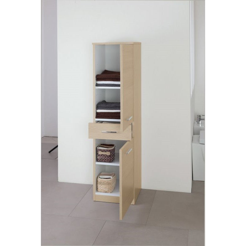 Toallero Larice con dos puertas y un cajón 35x35x h148,5 cm