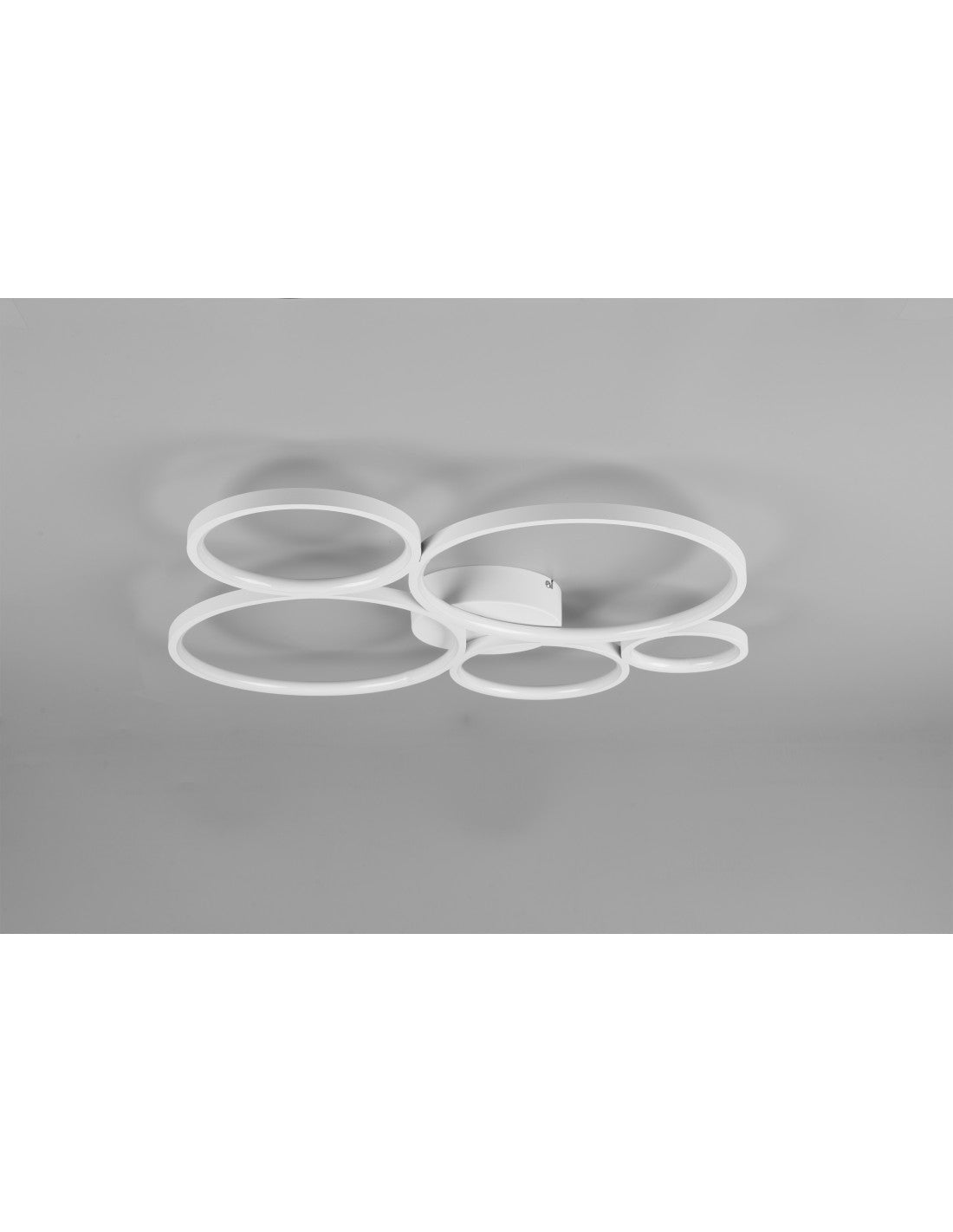 Lámpara de techo Rondo 5 círculos LED regulables blanco L 59 cm Trio Lighting