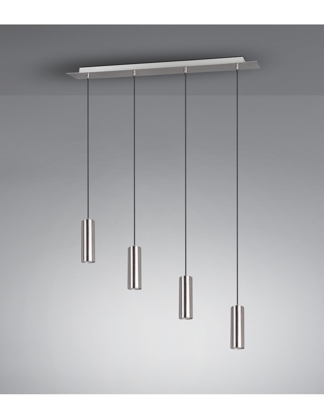 Isla Suspensión 4 Luces Cilindros GU10 Marley Nichel Lighting