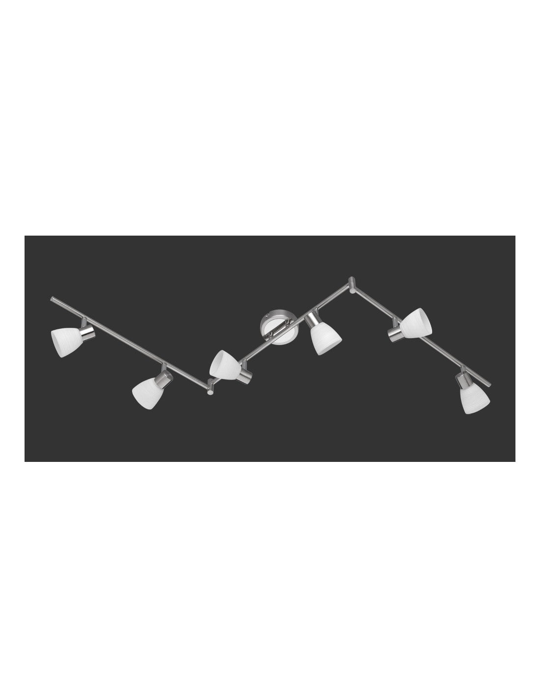 Lámpara de techo con 6 focos LED G9 cargados de níquel Trio Lighting