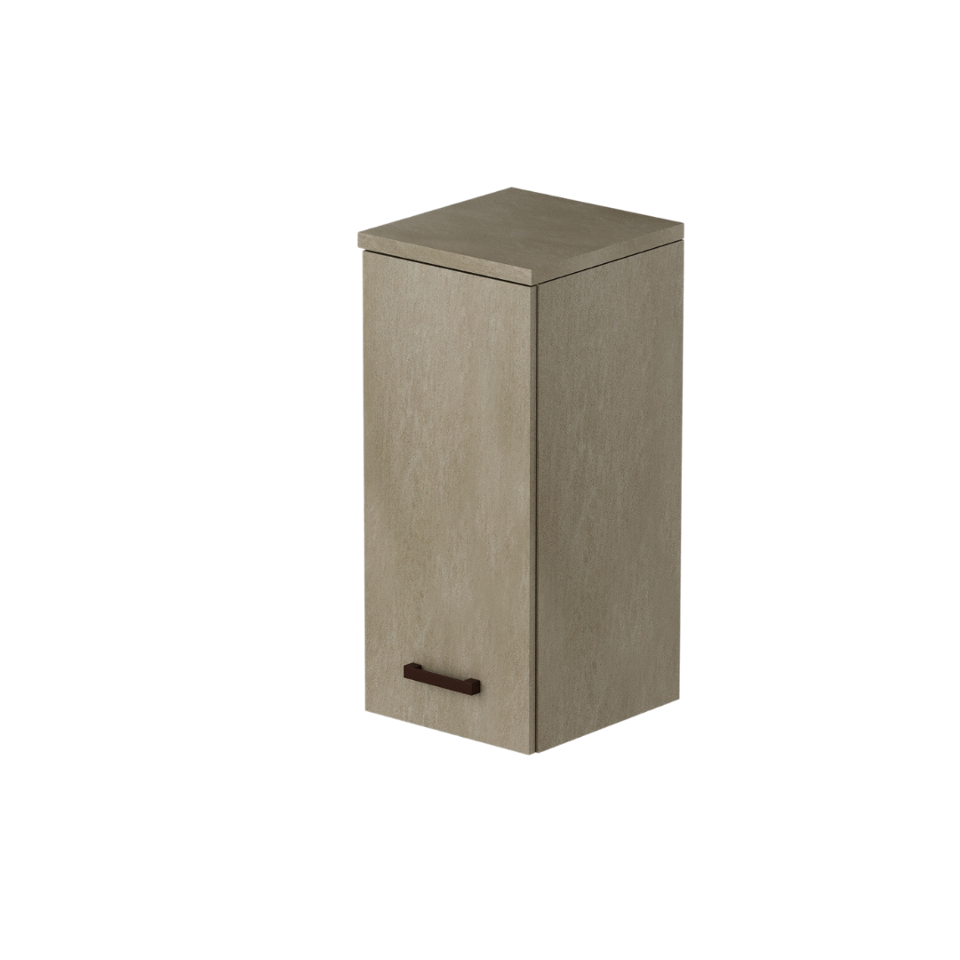 Mueble lavadero alto 1 puerta con estante color arcilla Al.77x36x38cm