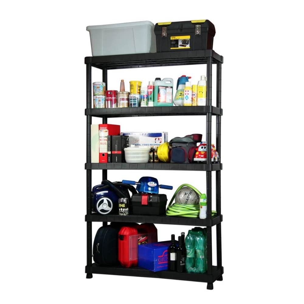 Estantería de resina con 5 estantes 120x40x188H cm Titan