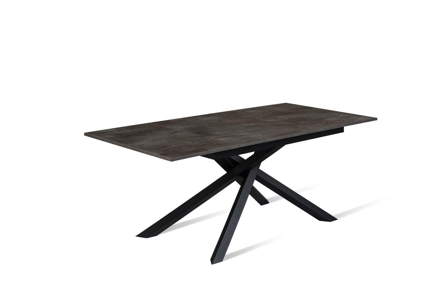 Mesa extensible hormigón gris - negro 90 cm x 140- 190 cm Alt. 76 cm