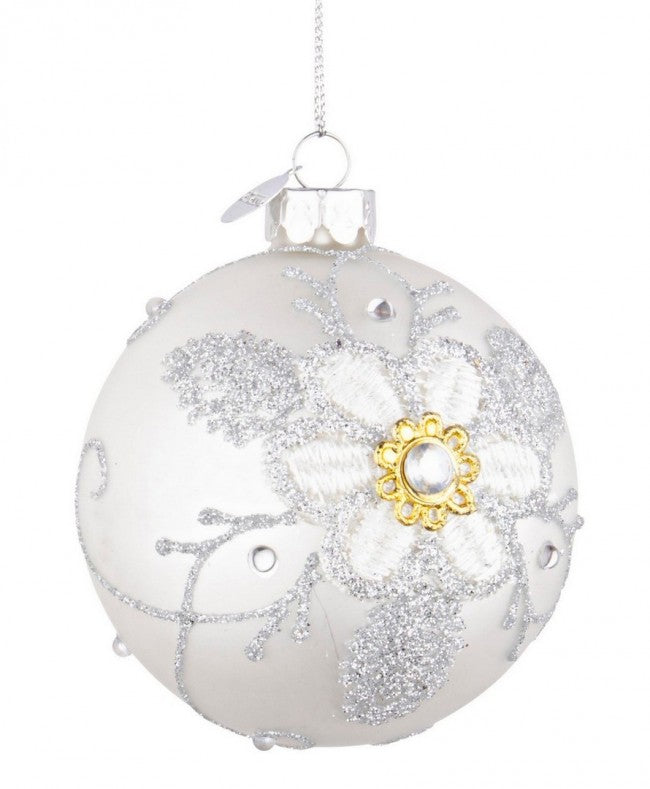 12x Esfera Vt Florete Blanco D80