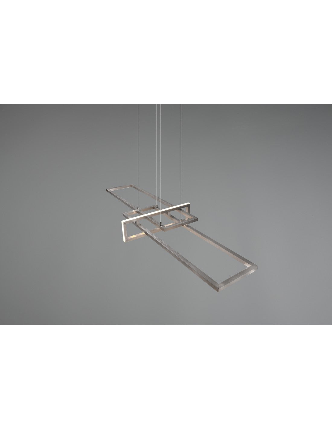 Salinas Suspensión 3 LEDs Rectángulo 34w Níquel L110 cm Regulable Trio Lighting
