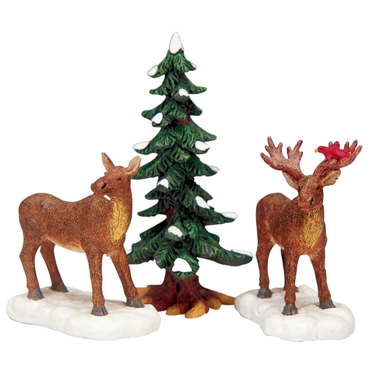 PAR DE ALCES CON ÁRBOL