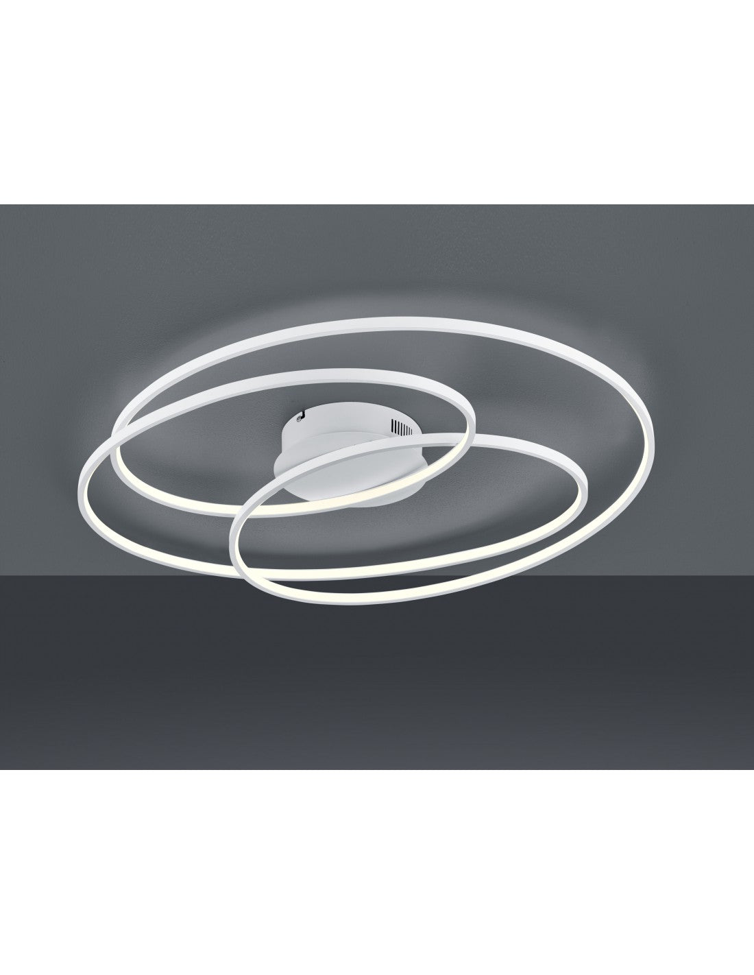 Gale Plafón Círculos Concéntricos Blanco Mate LED 50w Regulable L80 cm Trio Lighting