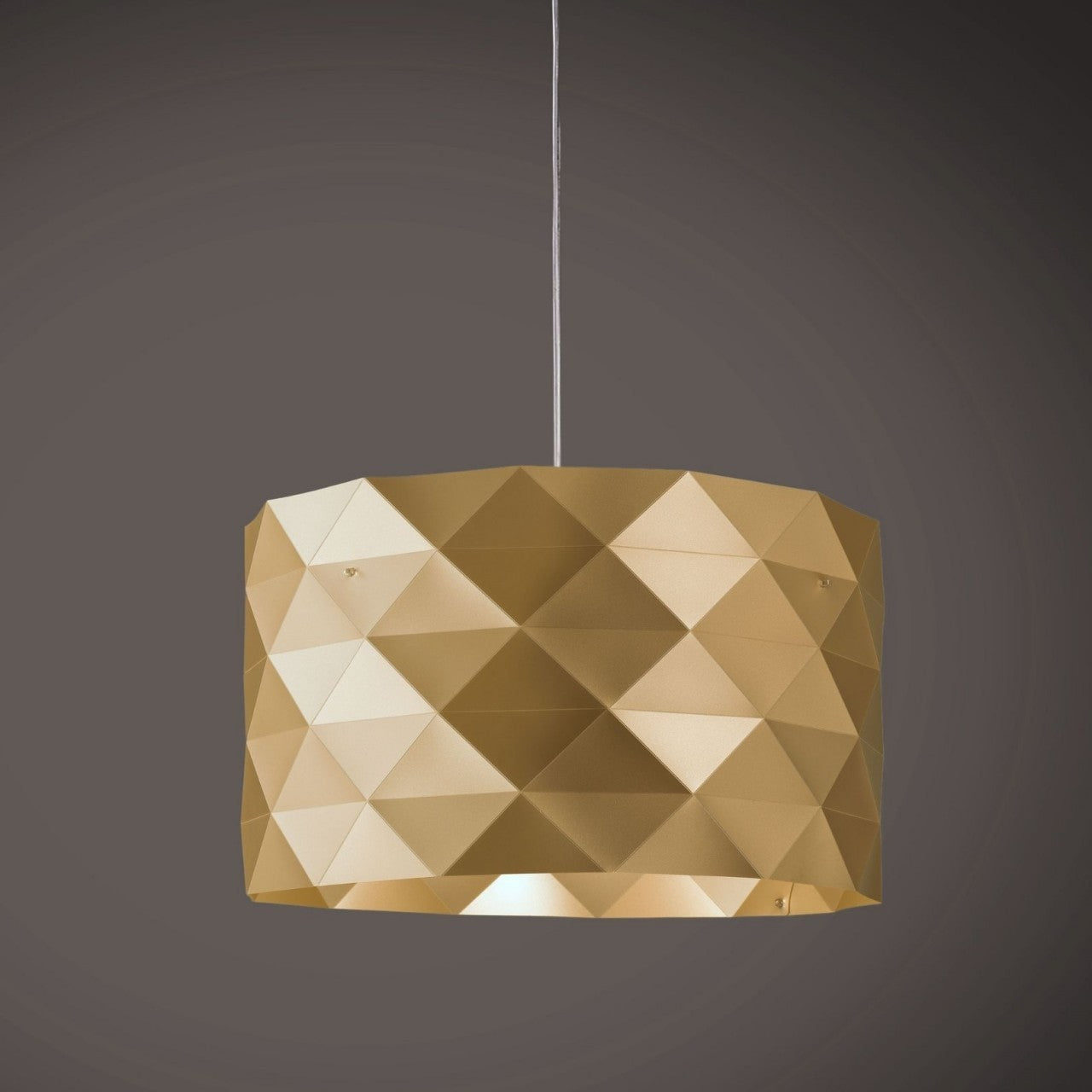 Lámpara de suspensión New Gold de 3 luces en metal cromado cm. 40x25h
