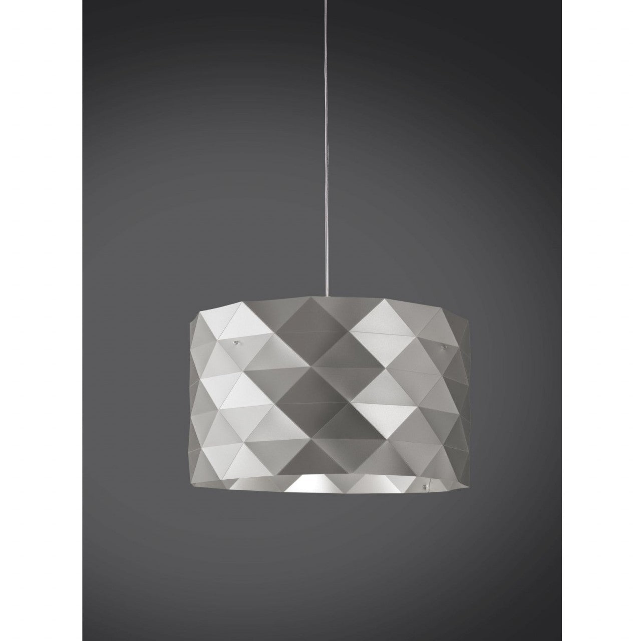 Suspensión 5 Luces Plata en Metal Cromado Cm. 40x25h