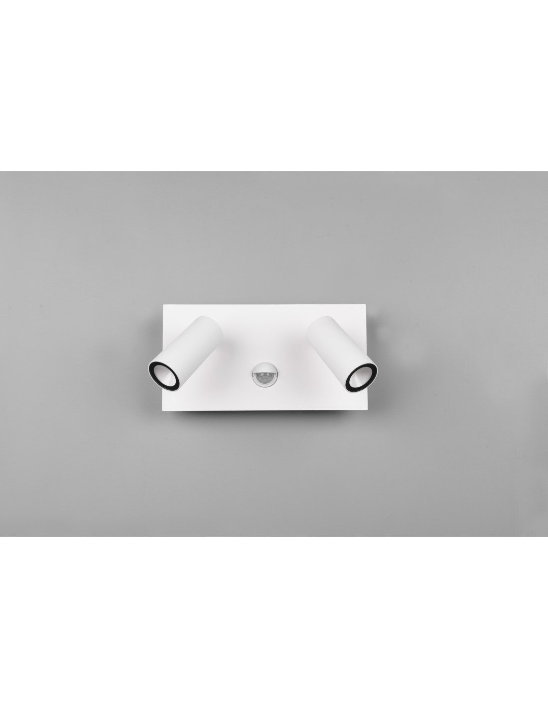 Foco LED blanco ajustable doble Tunga IP54 con sensor de iluminación trío