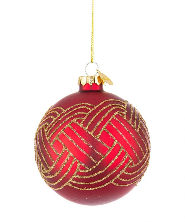 12x Sfera Vt Trenzado Rojo D80