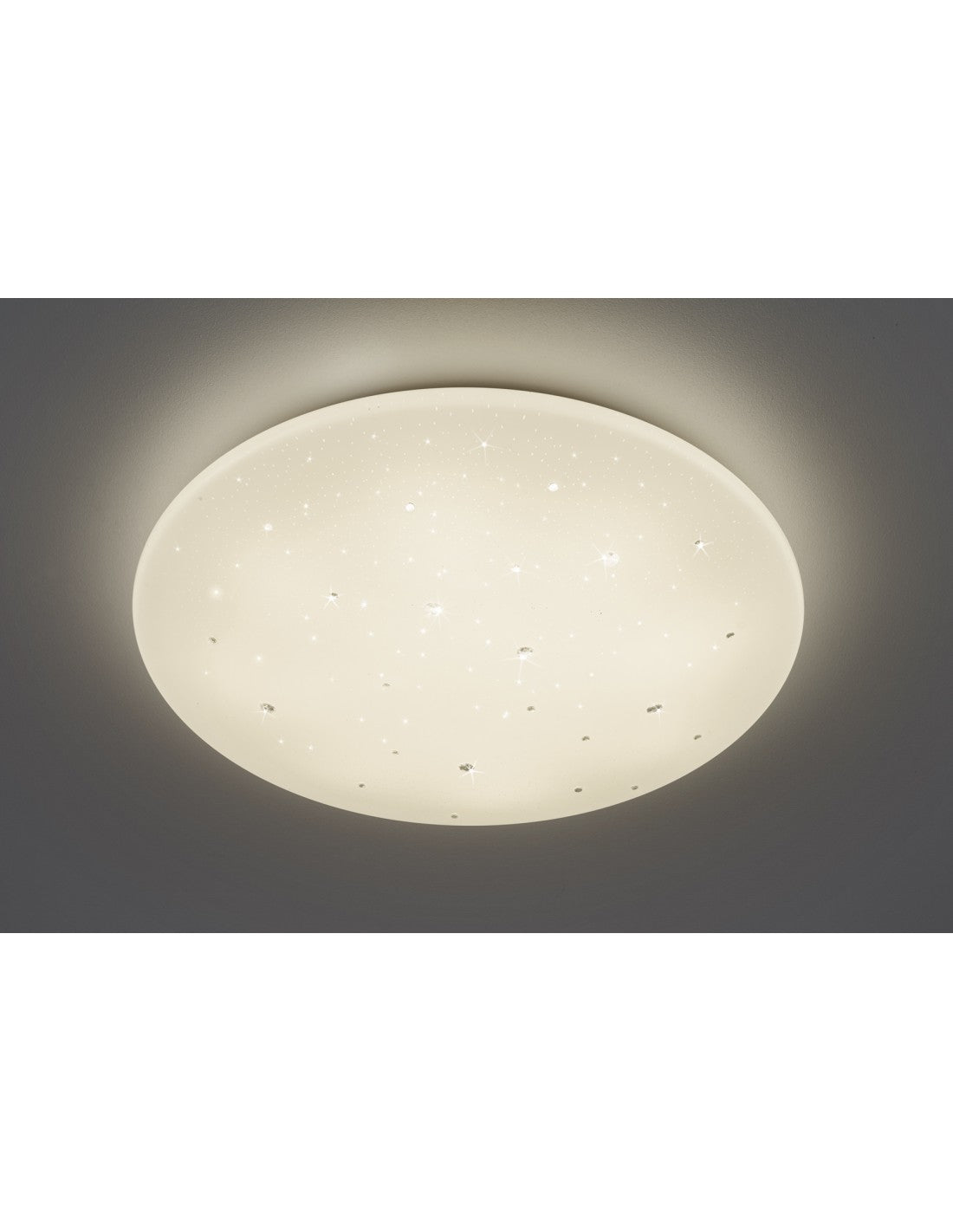 Lámpara de techo LED moderna regulable Achat Ø60 cm blanca Trio Lighting