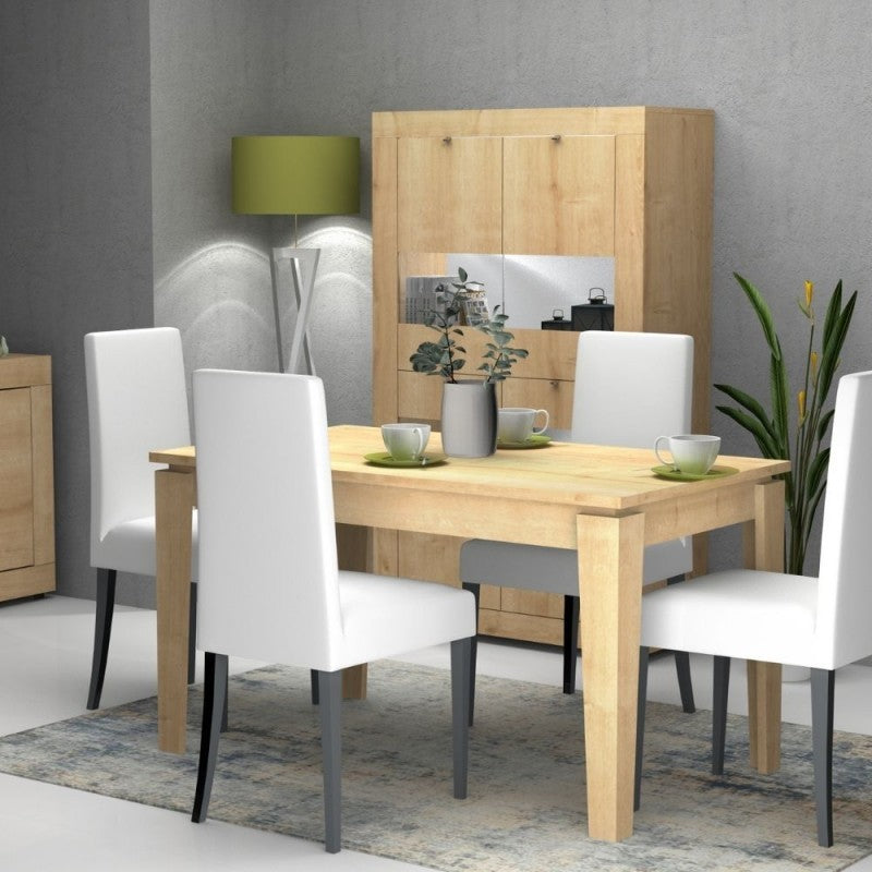 Mesa extensible Roble MEGARON 120-160X80 cm