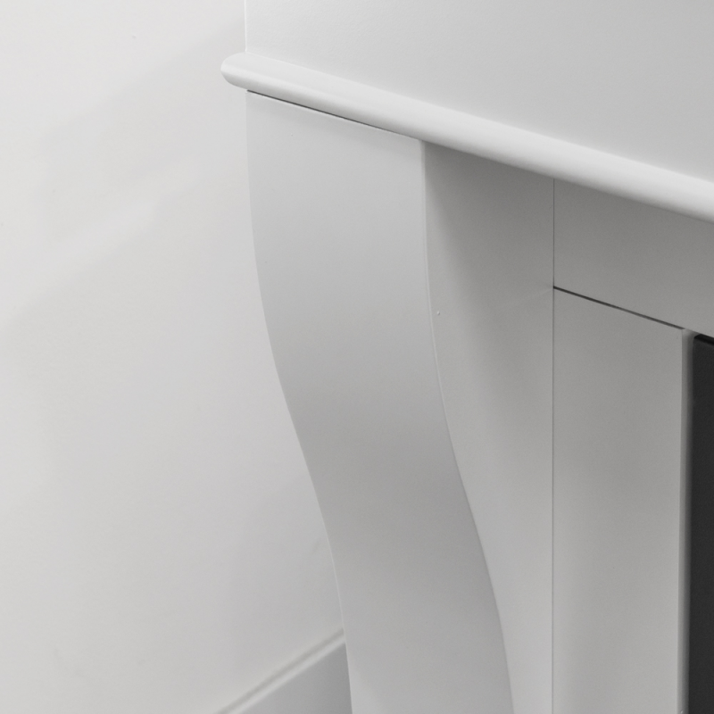 Chimenea de bioetanol de suelo biochimenea WASHINGTON Blanco L111 x P43 x H99