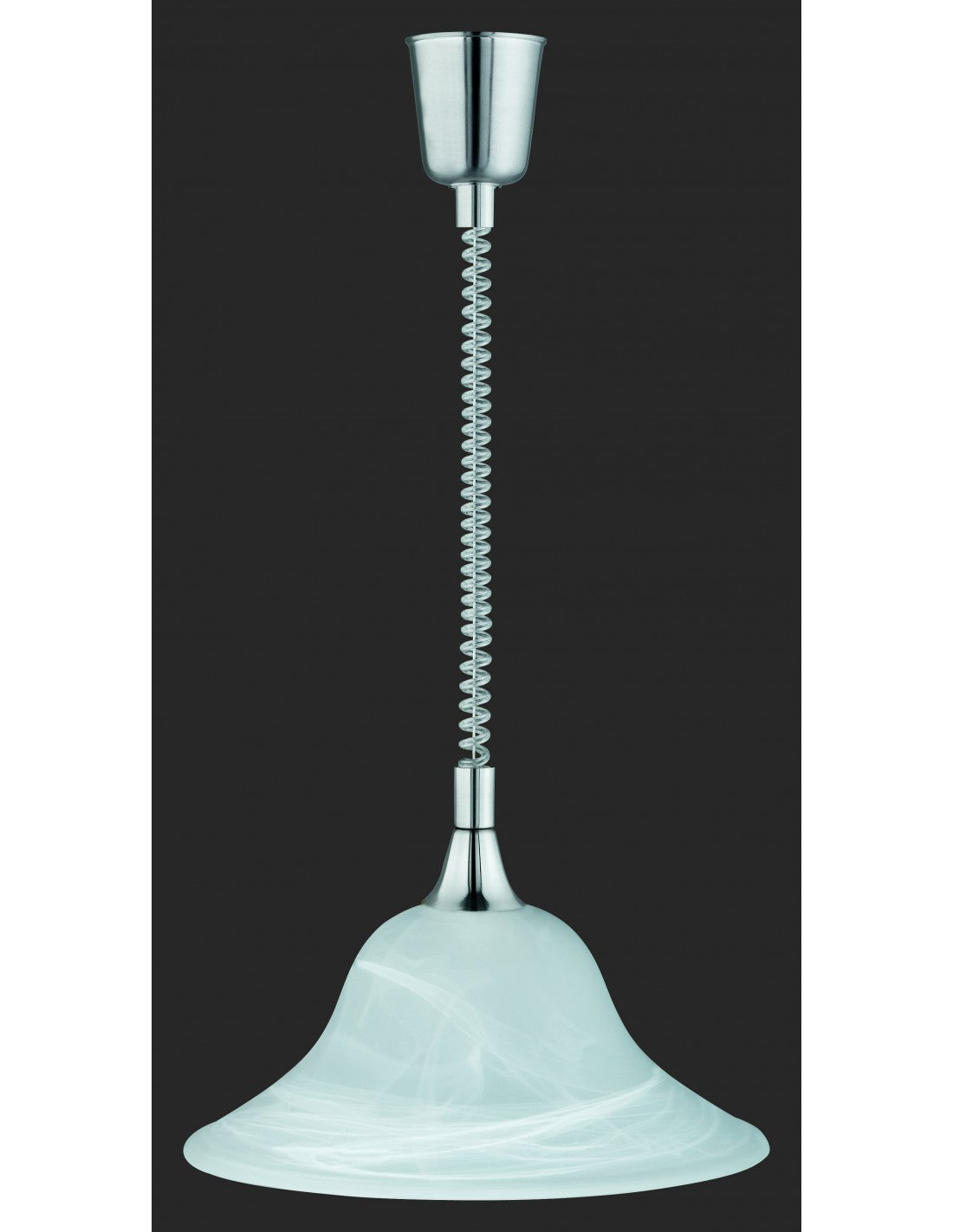 Suspensión 1xE27 Violeta Níquel Y Cristal Blanco Ø39 cm Trio Lighting