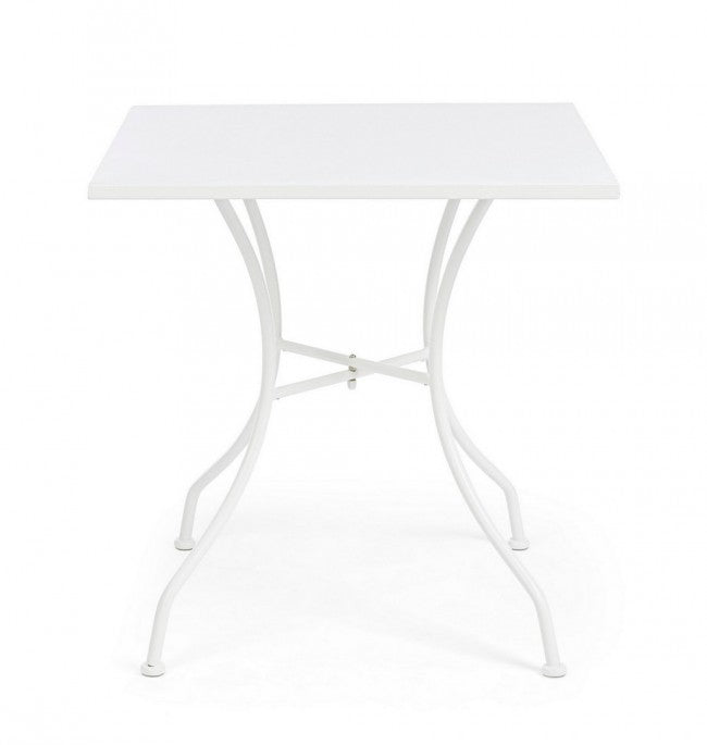 Mesa de acero Kelsie blanca 70x70 cm