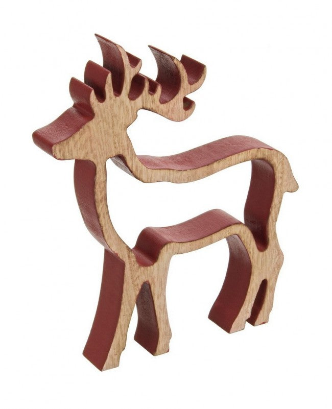 6x forma de reno frente rojo L