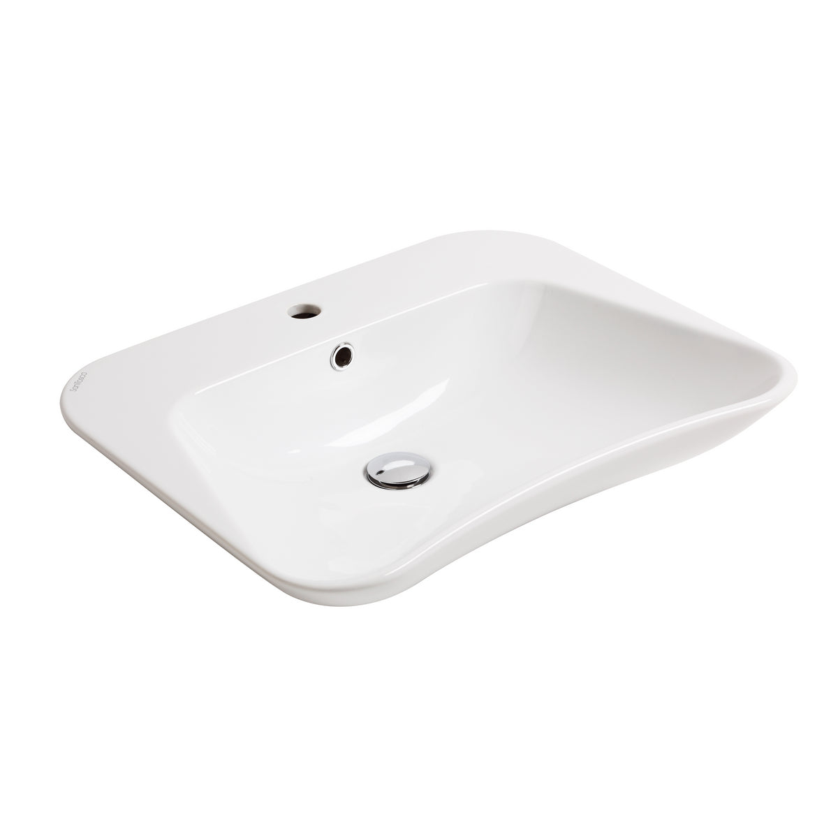 Lavabo ergonómico de un orificio Evolution 62 cm