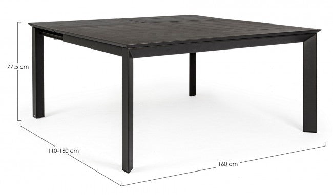 Mesa de jardín extensible Konnor antracita