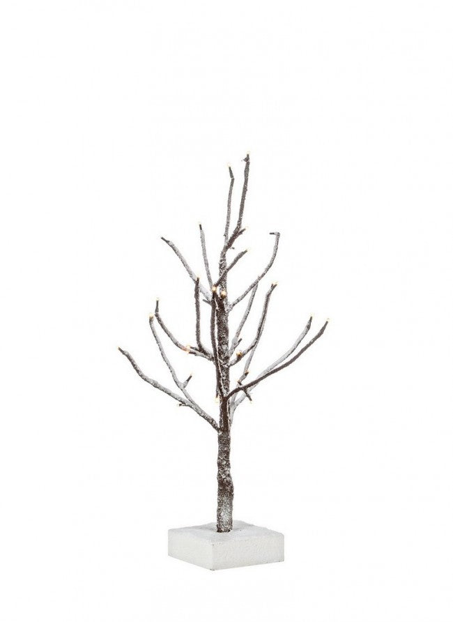 2x Árbol alegre cubierto de nieve Alt. 60