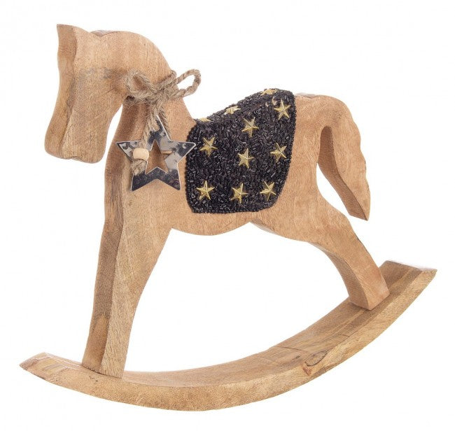 4x Caballo de madera Bernardd Nat