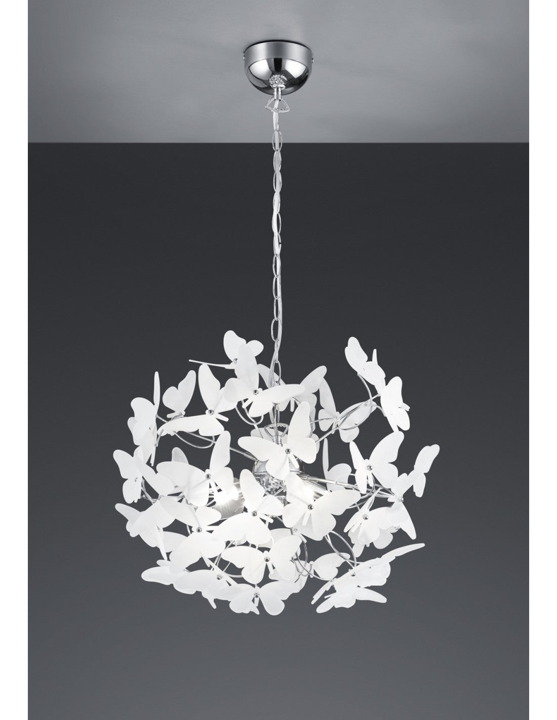 Mariposa Suspensión 4xG9 Cromo Mariposas Multicolor Ø50 cm Trio Lighting