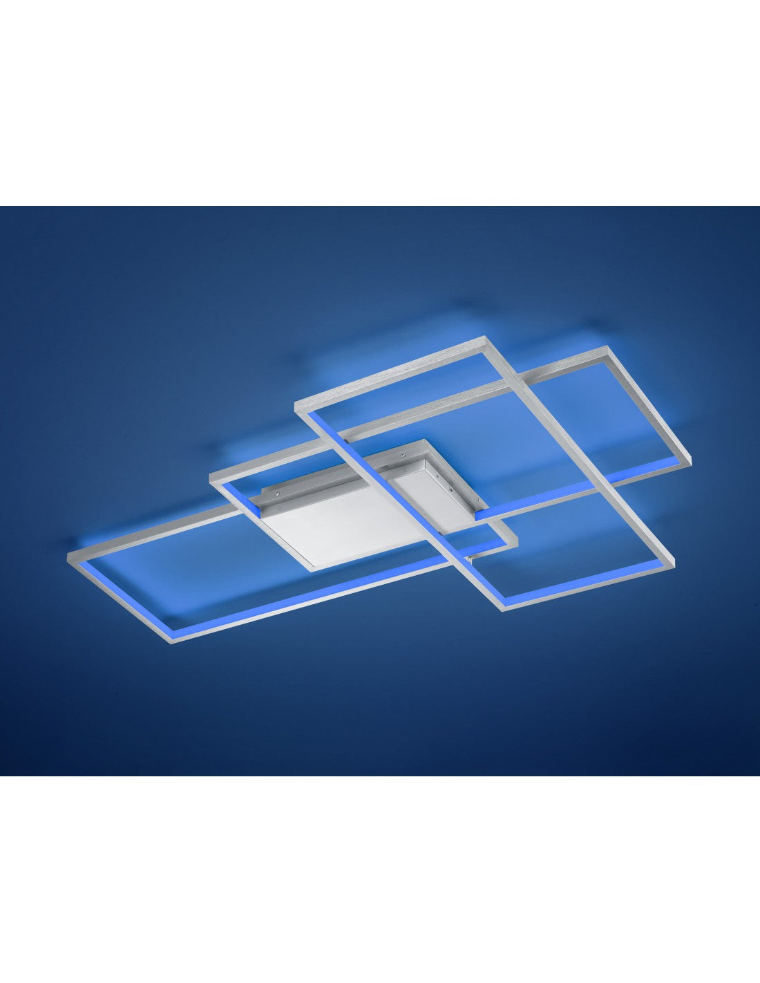 Plafón LED Thiago 3 Rectángulos L114 cm Nichel Trio Lighting