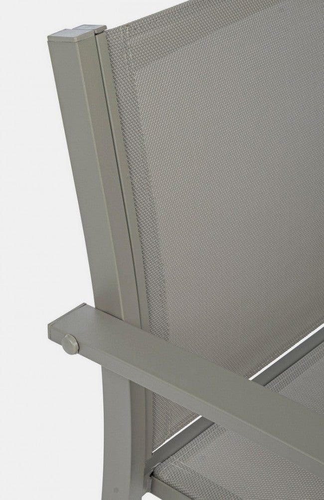 Conjunto de jardín de 3 salones de metal gris tórtola Auri