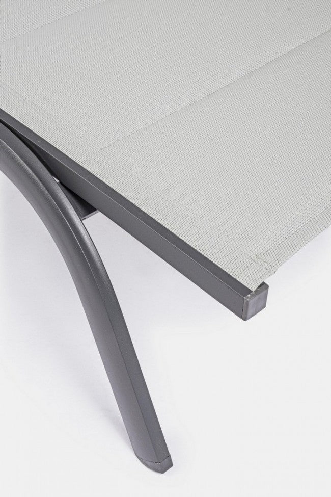 Tumbona con ruedas Cleopas de aluminio antracita