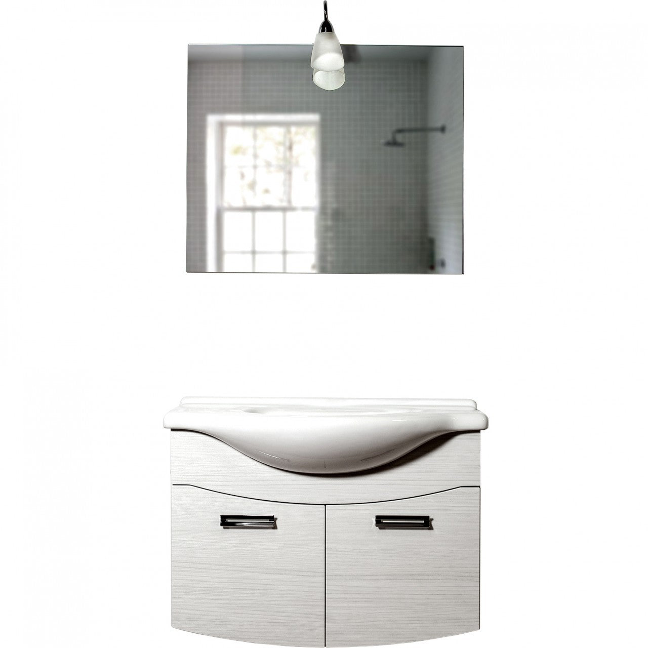 Mueble de baño suspendido Iris cm. 85 Portuna Blanca