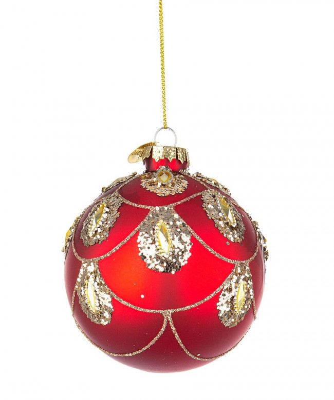 12x Esfera Vt Decorum Rojo D80