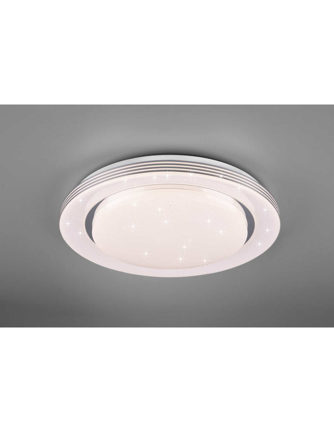 Lámpara de techo grande y moderna Atria LED Dimmer efecto estrella blanco Trio Lighting